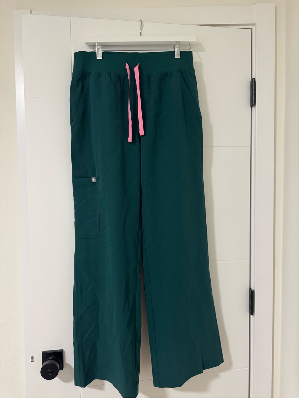 FIGS Forrest Green High Waisted Isabel Wide Leg Scrub